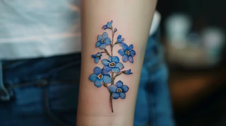 Forget-Me-Not Flower Tattoo Ideas