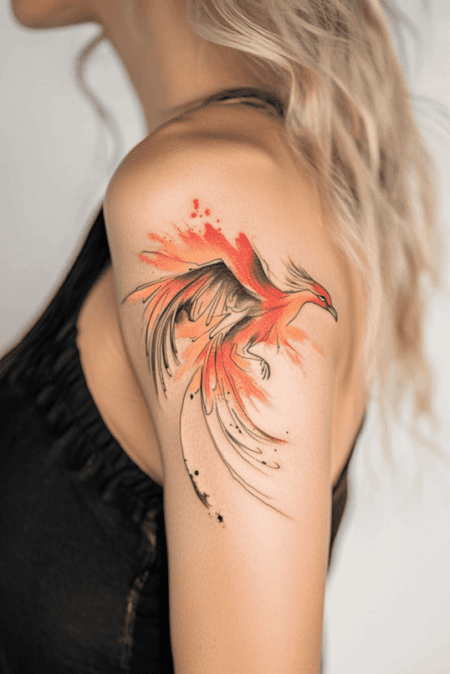 21+ Fabulous Phoenix Tattoo Ideas for Women