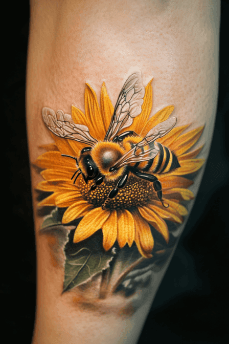 25 Beautiful Realistic Honey Bee Tattoo Ideas For Inspiration