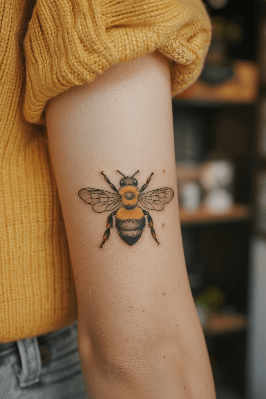 25+ Beautiful Realistic Honey Bee Tattoo Ideas for Inspiration