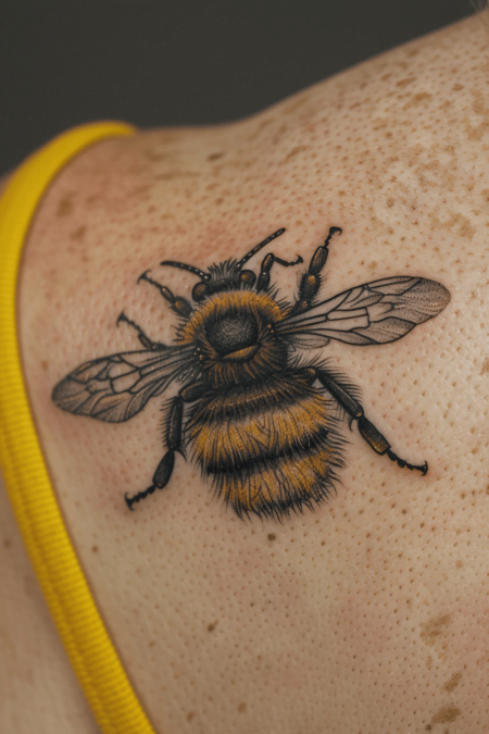 25+ Beautiful Realistic Honey Bee Tattoo Ideas for Inspiration