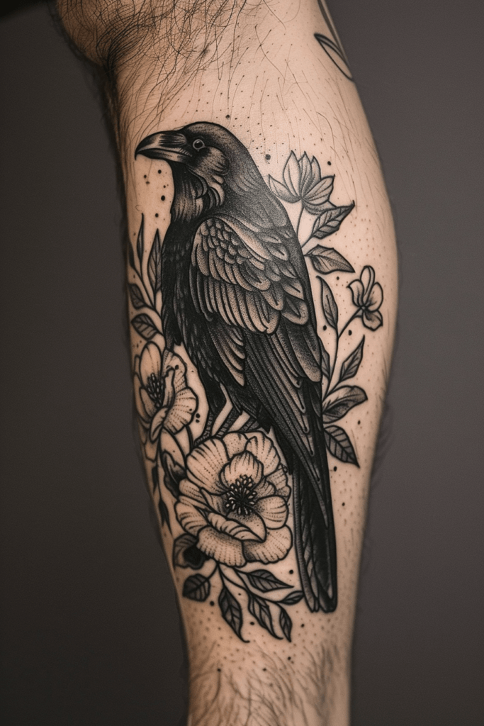 Intriguing Raven Tattoo Ideas with Deep Meanings