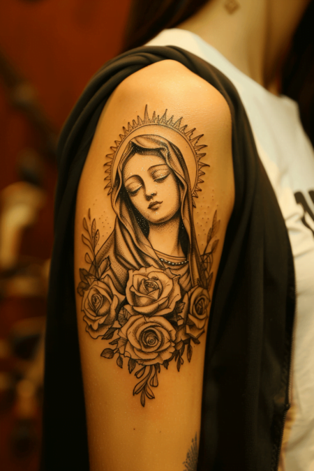 22+ Unique Virgin Mary Tattoo Ideas to Honor Faith