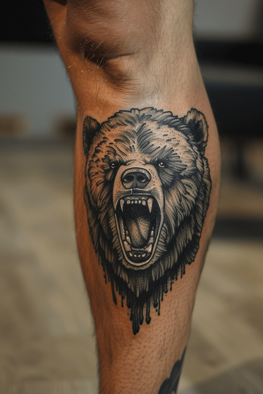 Fierce Bear Tattoo Ideas With Strong Symbolism