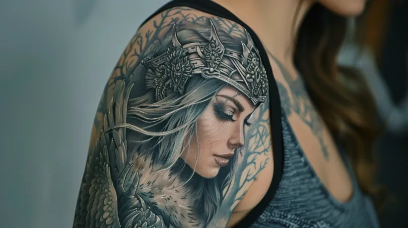 23+ Elegant Viking Tattoos for Women Blending Beauty and Strength