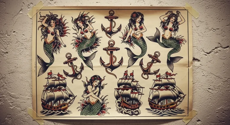 20 American Traditional Tattoo Flash Sheets Full of Bold Inspiration