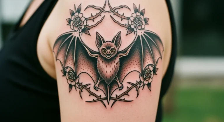 23 American Traditional Bat Tattoos With Gothic Edge