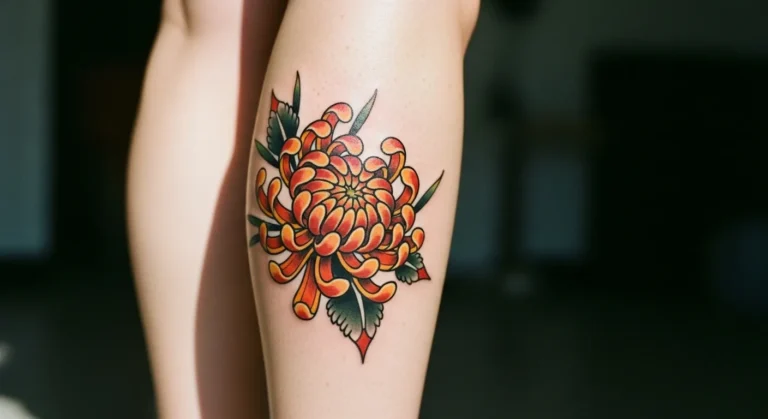 23 American Traditional Flower Tattoos That Bloom With Style
