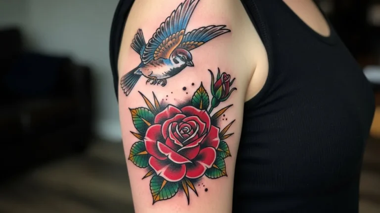 18 Neo Traditional Rose Tattoos That Stay Romantic and Vibrant