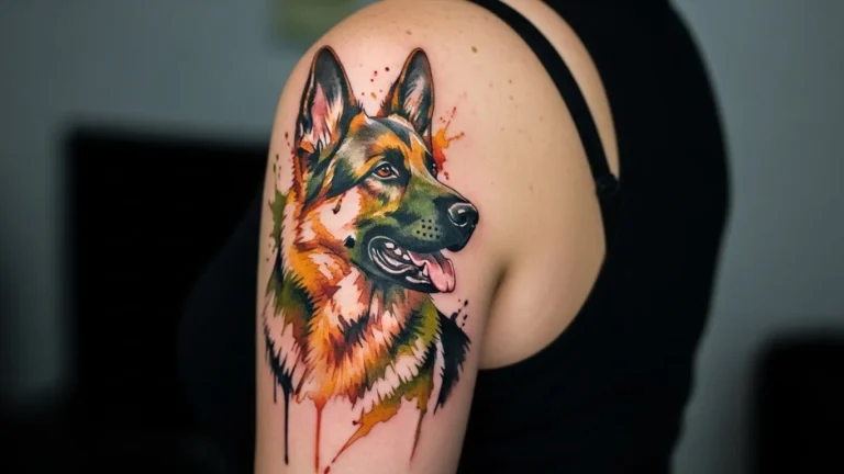 20 Watercolor Dog Tattoos That Show Loyal Spirit