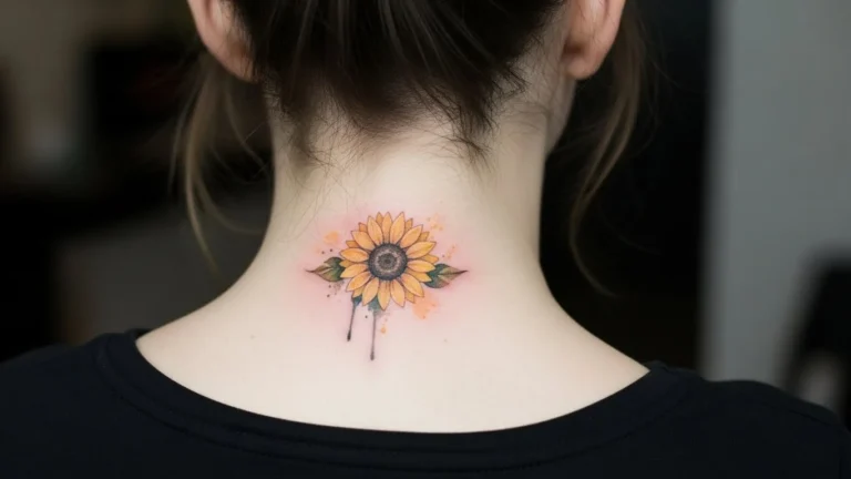 22 Watercolor Sunflower Tattoos That Shine With Warmth