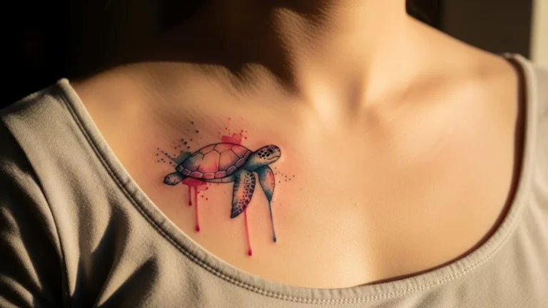 24 Watercolor Turtle Tattoos That Feel Calm and Timeless