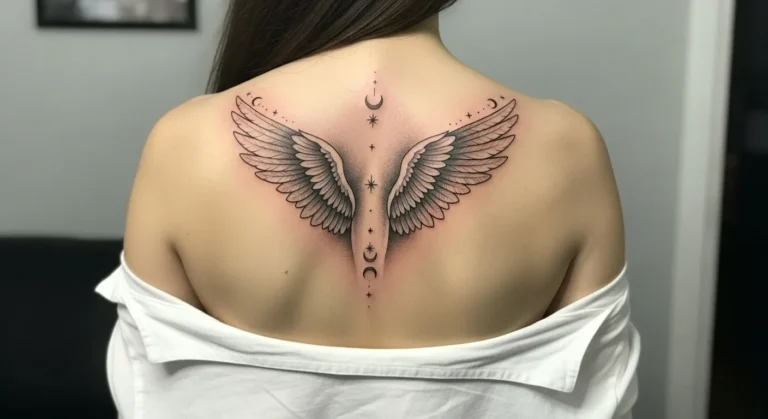 25 Iconic Back Angel Wings Tattoos With Timeless Appeal