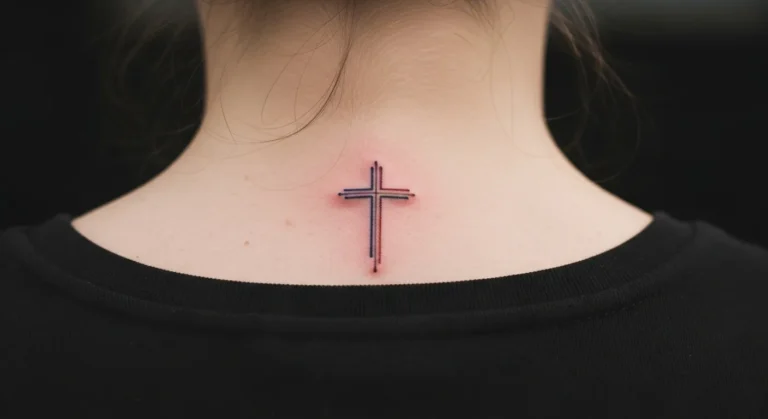 25 Modern Linework Christian Tattoos for Women With Precision