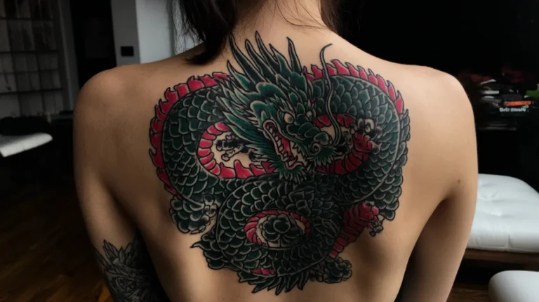 20 Classic Traditional Dragon Tattoos for Women Rooted in Old School Style