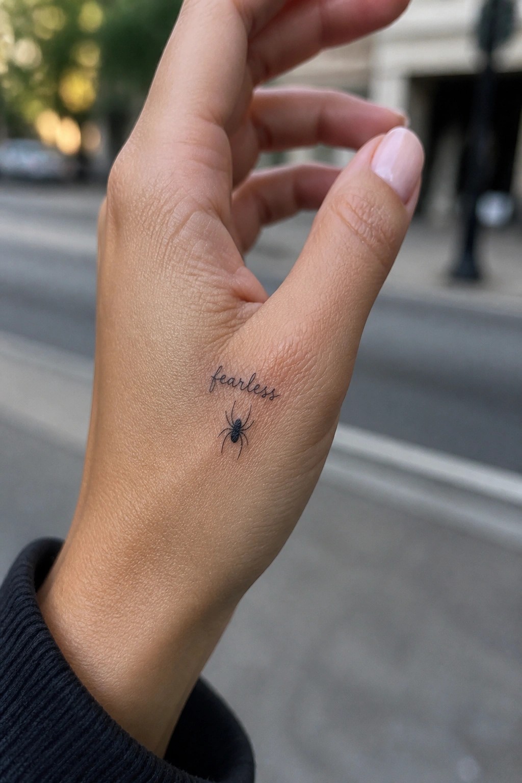 Hand with cursive 