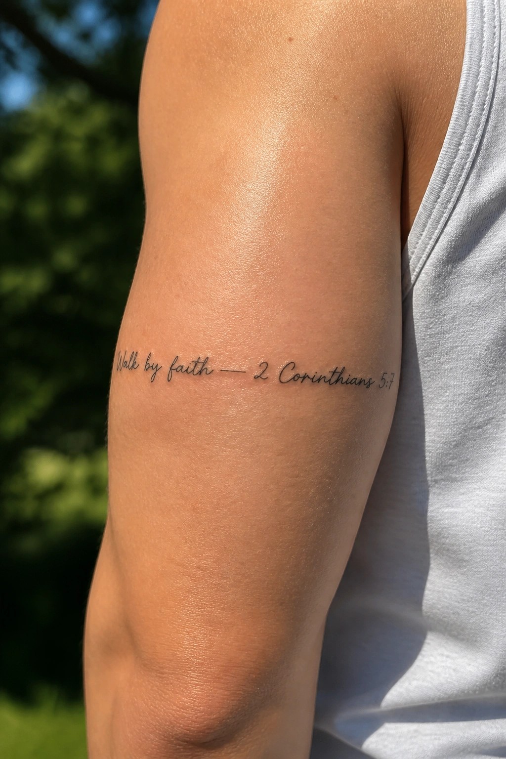 Upper arm tattoo