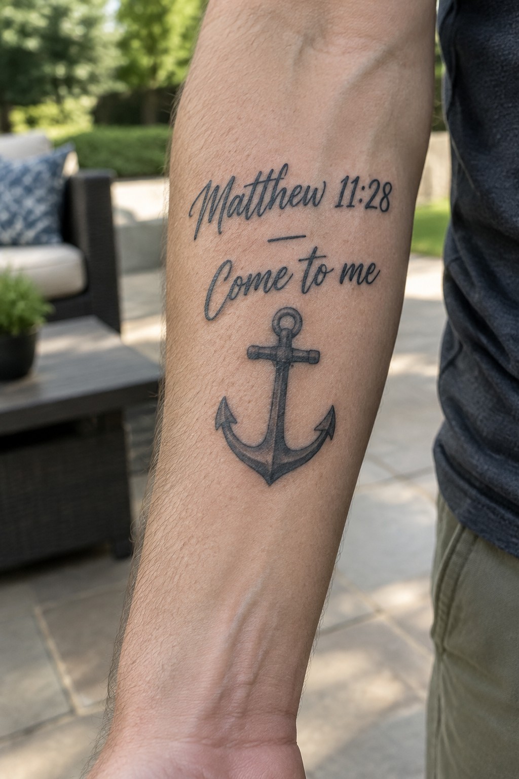 Forearm tattoo with