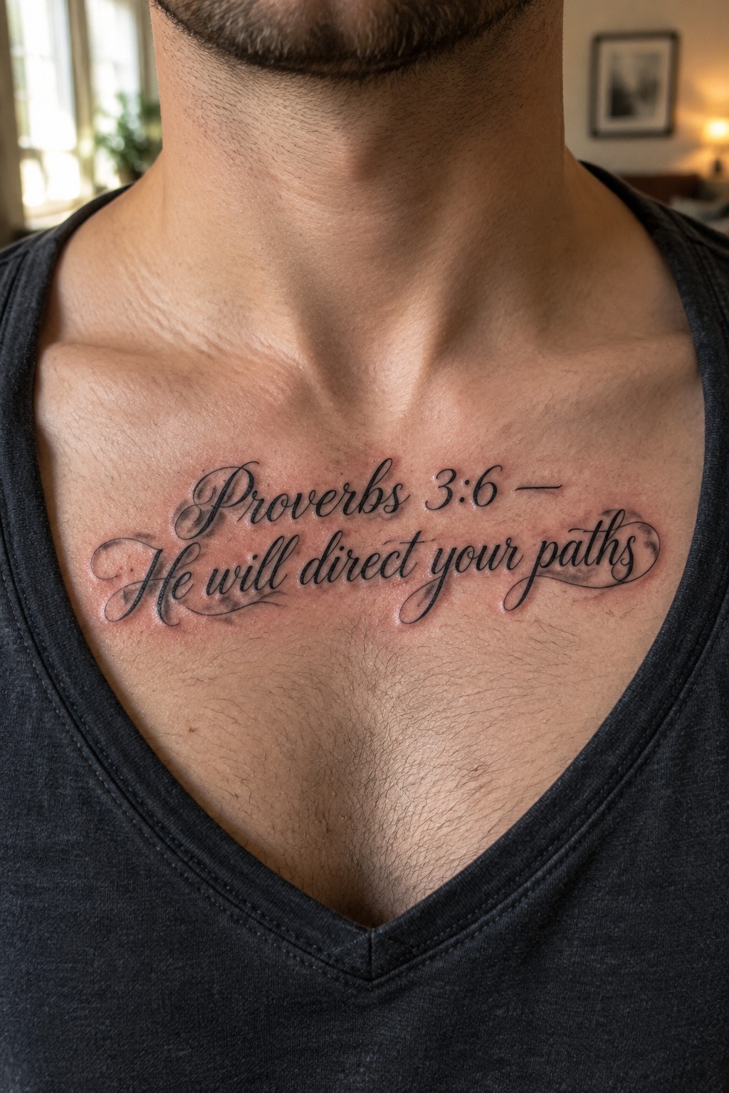 Chest tattoo