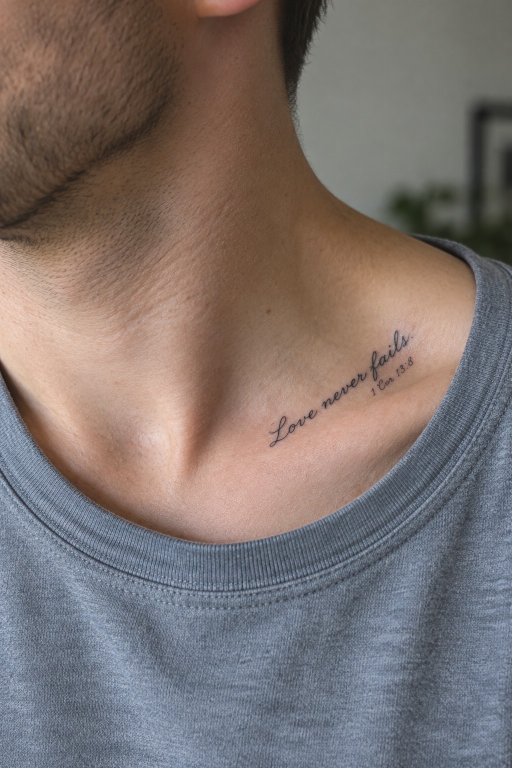 Close-up of neck with 