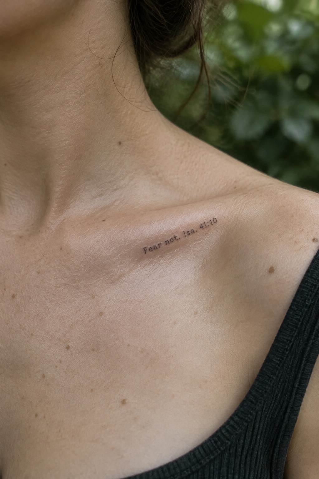 Freckled shoulder with