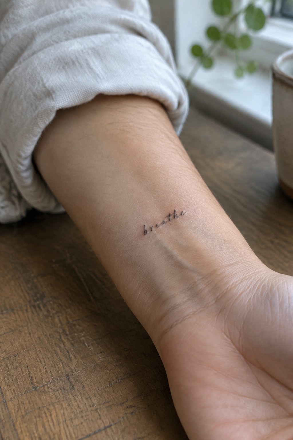 Arm with cursive 
