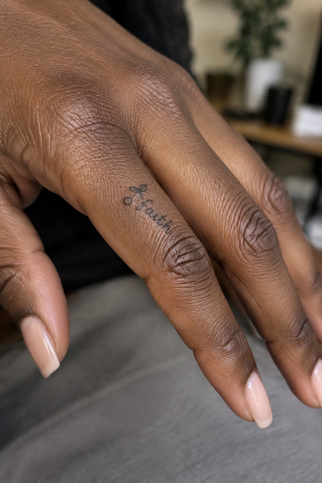 Dark hand with