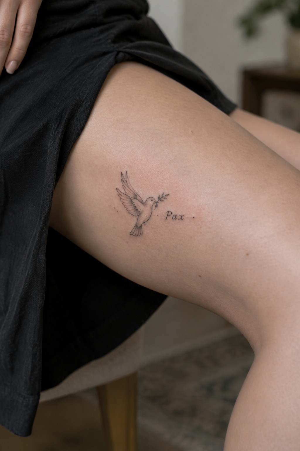 Dove tattoo with olive branch and 