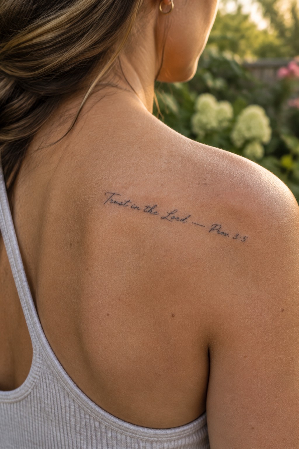 Woman's shoulder with