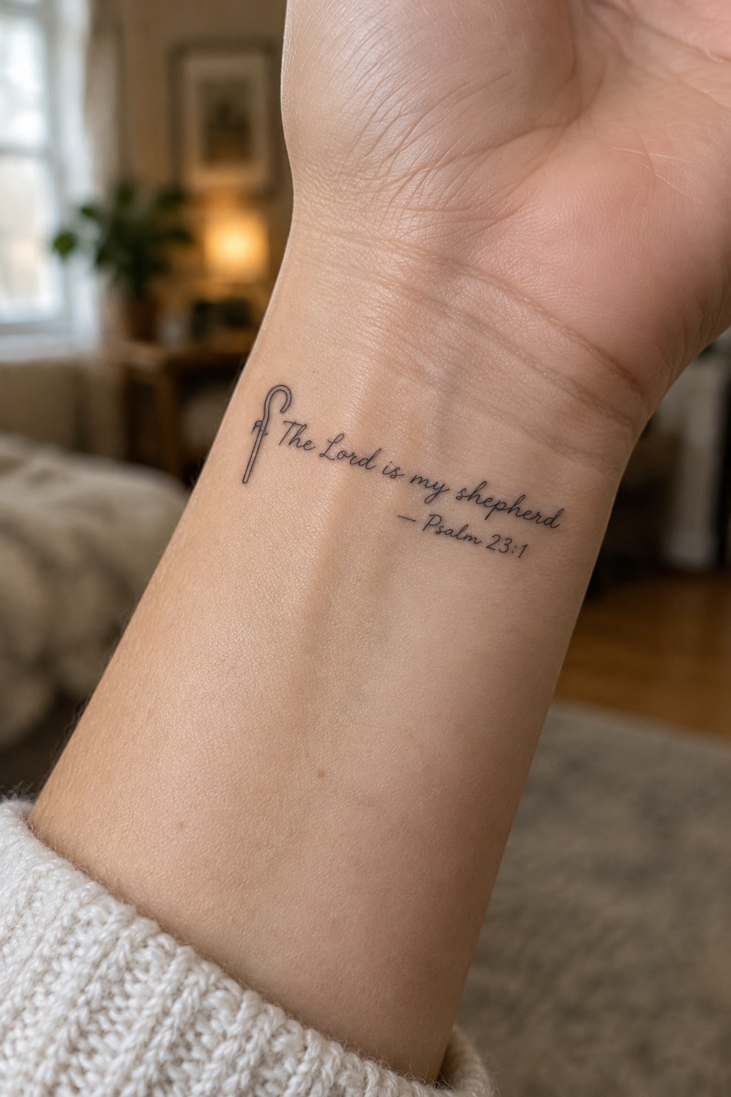 Wrist tattoo of 