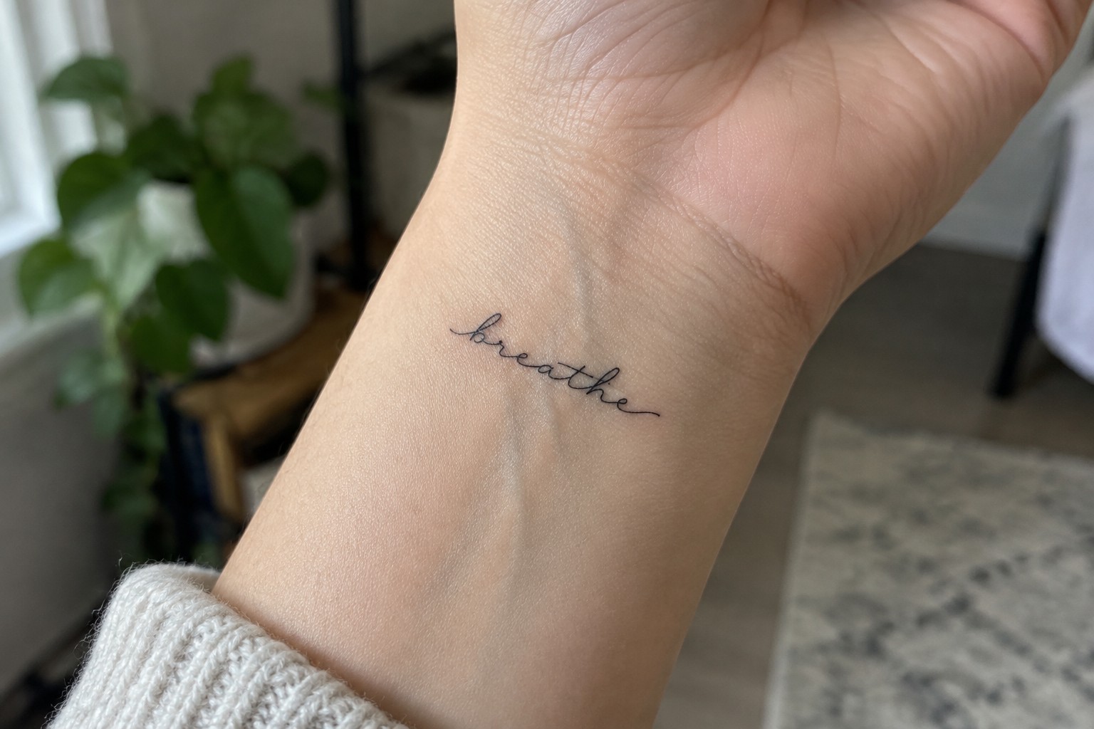 25 Chic Meaningful Word Tattoos for Women Using One Word and Script Designs